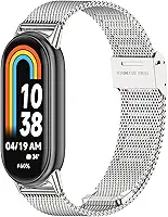 HAOZHI Pulseira Compatível para Xiaomi Mi Band 10 9 8,Bracelete Correia de Metal para Xiaomi Mi Smart Band 10,9,8