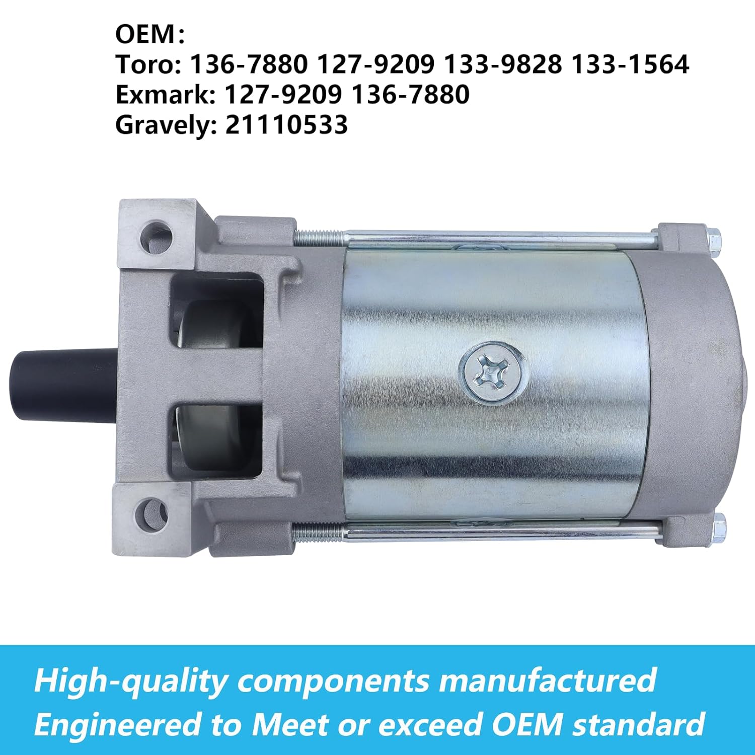 136-7880 Starter Replacement for Toro Timecutter Emark Titan HD Z Master Quest Radius E-Series S-Series Lawn Mowers for 2P77F Engines 133-1564 127-9209 133-9828, Timecutter Starter for Toro