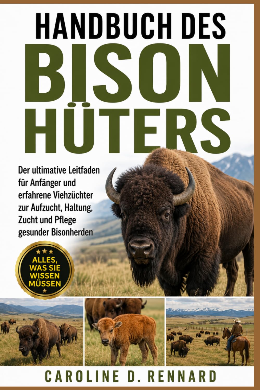 HANDBUCH DES BISONHÜTERS: Der ultimative Leitfaden für Anfänger und erfahrene Viehzüchter zur Aufzucht, Haltung, Zucht und Pflege gesunder Bisonherden