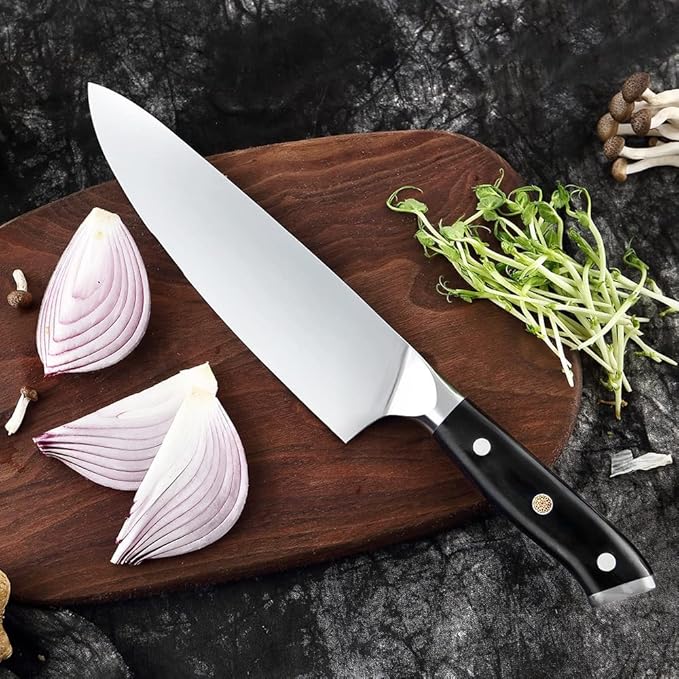 Set Cuchillos Cocina 5 Piezas Acero Inoxidable Negro miniatura 2