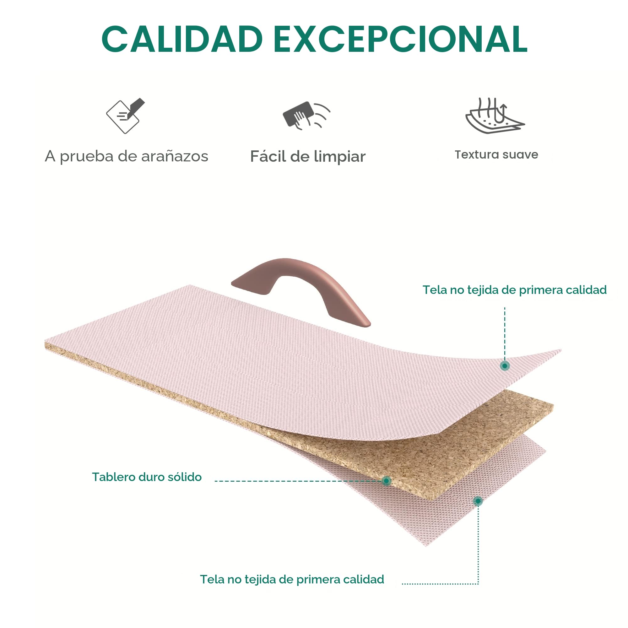 YITAHOME Cajonera para Armario,Unidad de Almacenamiento, de Tela, con 7 cajones,Cajones de Tela con Parte de Madera,Rosa