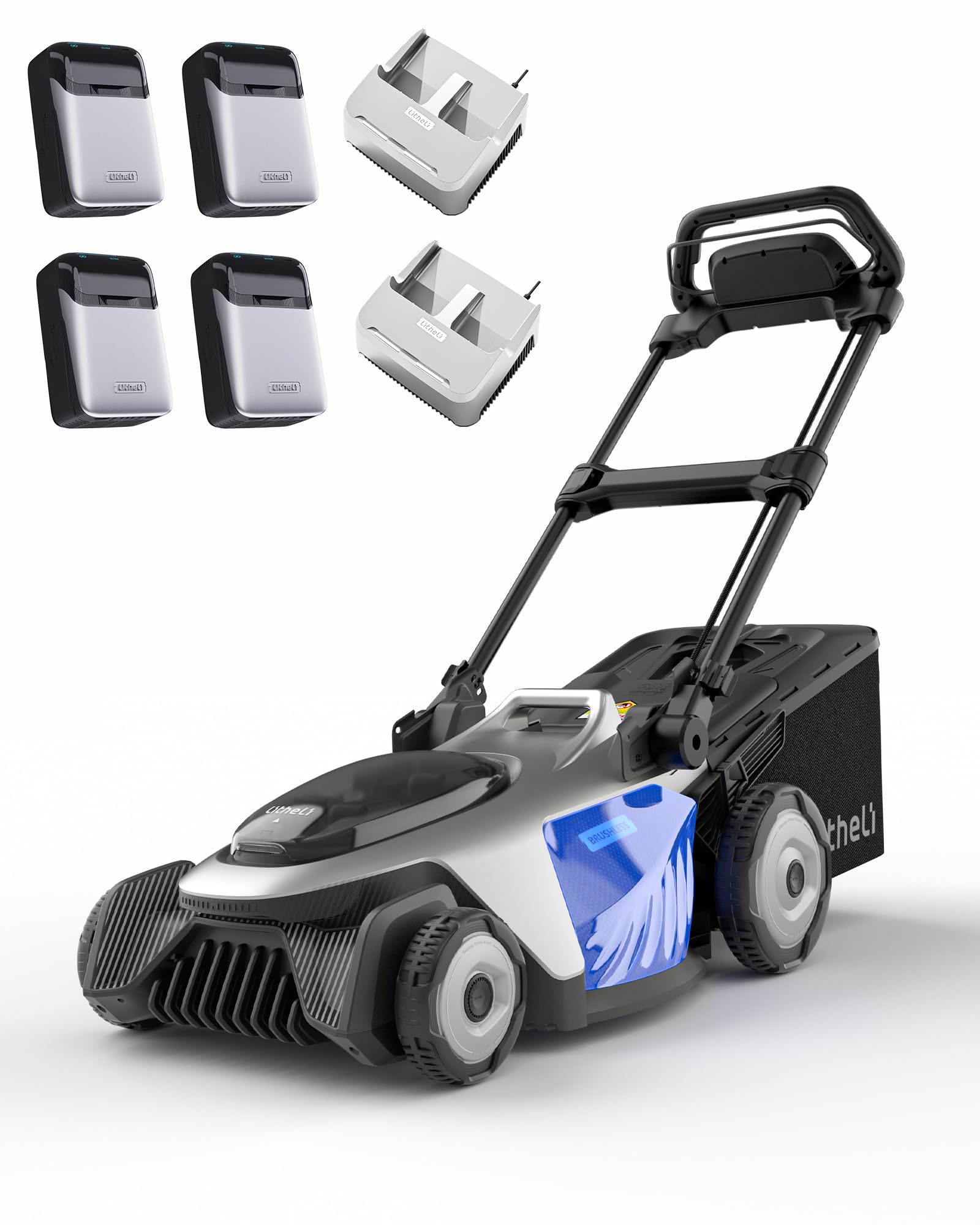 Litheli 21 inch Self-Propelled Electric Lawn Mower