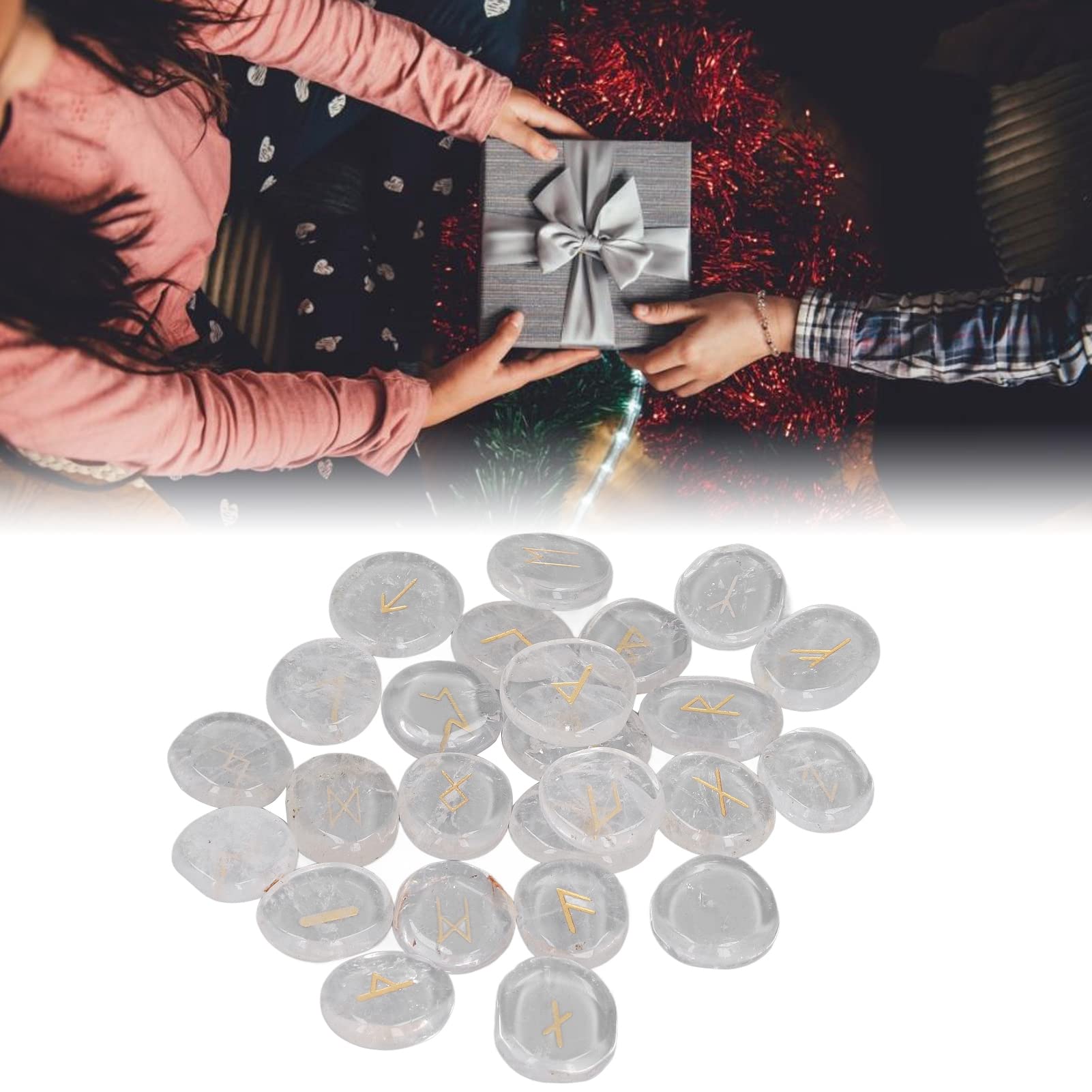 Pierres runiques pour la guérison des chakras, la méditation des paumes, la divination, le cristal d'énergie, le yoga, l'autel de sorcellerie, le Feng Shui, le cristal,