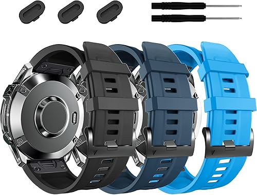 Miniatura 10 de Correa de reloj inteligente de 1.024 in para GARMIN Fenix 7X Pro, Fenix 6X Fenix 5X 5X Plus, pulsera de silicona Fenix 6X Pro Descent Mk2i MK3i