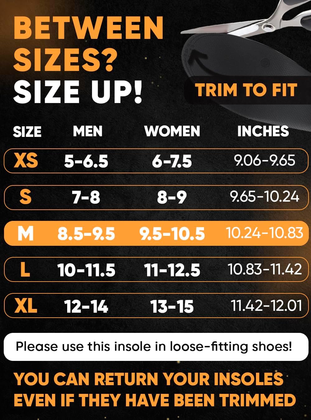 CRUVHEAL High Arch Support Inserts Men Women - Plantar Fasciitis - Comfort for Foot Pain Relief - Anti-Fatigue - Orthotic Shoe Insoles (M, Black) - Image 5