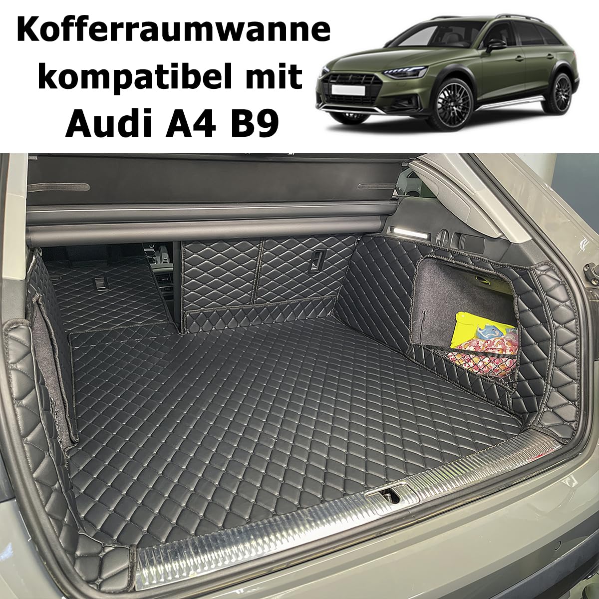 Kofferraumwanne für Audi A4 V (B9) Kombi (Avant) 2015-2025 | Kofferraummatte kofferraum schutzmatte