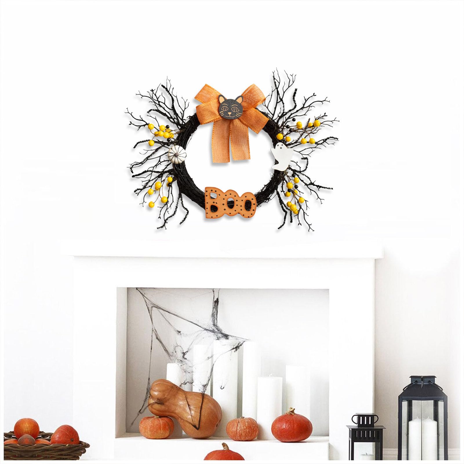 Guirnalda para Puerta Principal Halloween con Lazo Decorativo