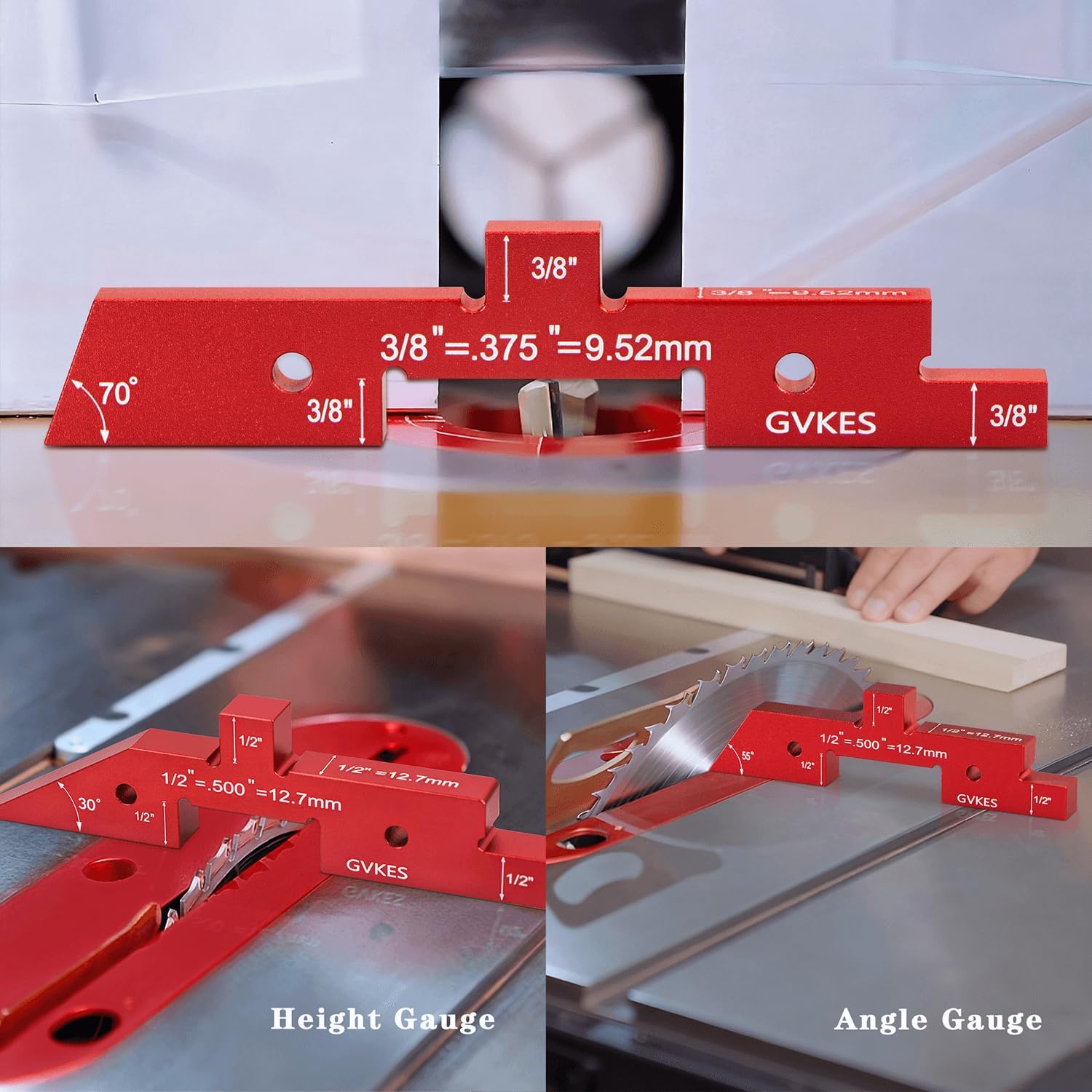 15-Piece 6061-T651 Aluminum Setup Blocks | ±0.001" Precision Woodworking Height & Depth Gauge Set | Essential for Router Table & Table Saw