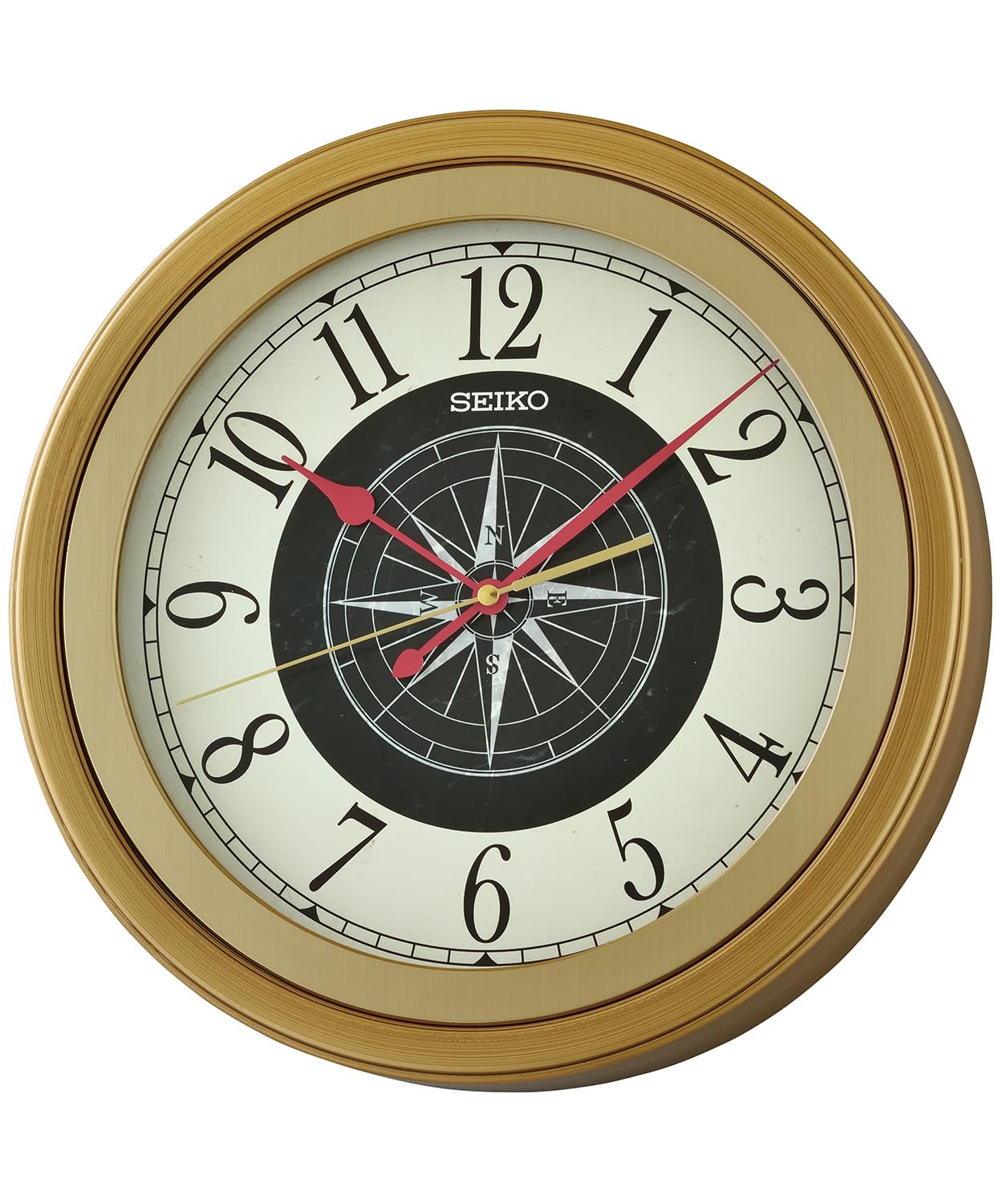Horloge murale Seiko QXA844G silencieuse à balayage pour chambre