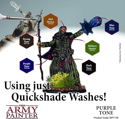 Miniatura 4 de The Army Painter Tinta de tono morado  Lavado rápido  Pintura de lavado a base de agua no tóxica ligeramente pigmentada para juegos de rol de mesa,