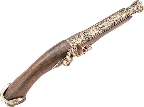 Miniatura 5 de Evike Airsoft - Pistola de Airsoft de alta potencia pirata HFC del siglo XVIII (color: dorado/CO2)