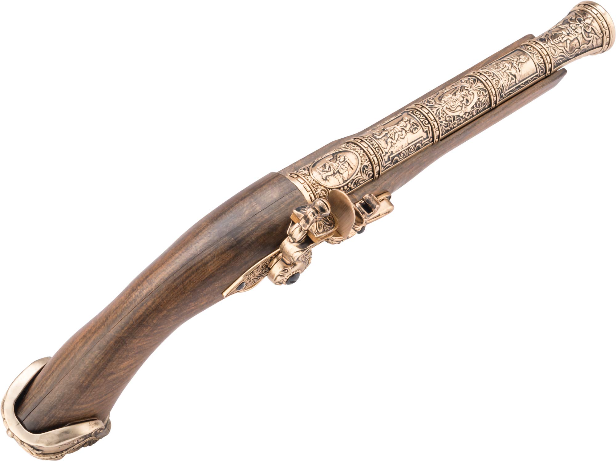 Evike Airsoft - HFC 18th Century Classic Style Pirate High Power Airsoft Pistol (Color: Gold / CO2)