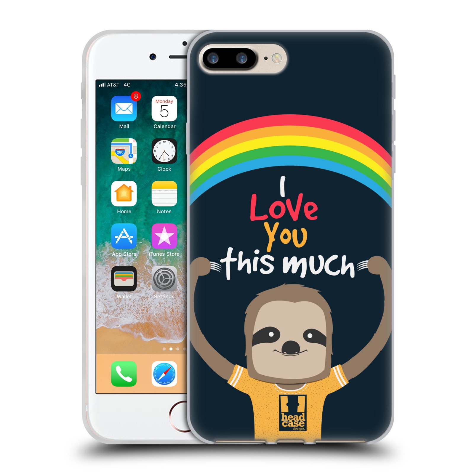 Coque iPhone 8 Plus Incassable MagSafe Sloth Anti Chute et Choc - 7