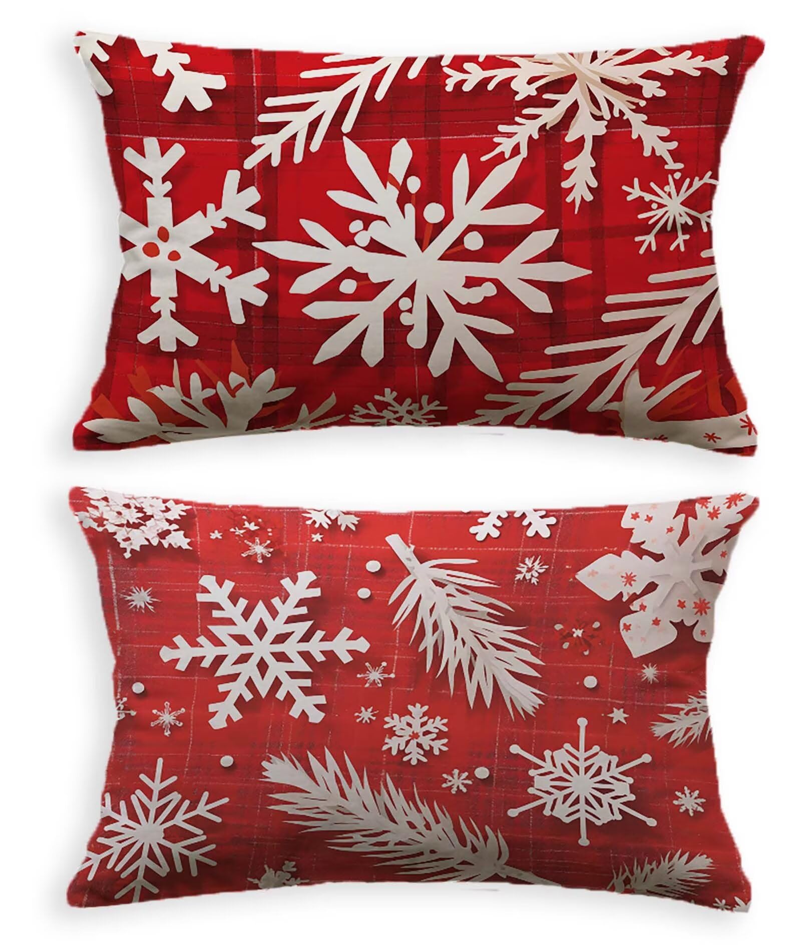 Housse de coussin rouge 40x80 en velours pour protéger vos oreillers en plumes de la poussière