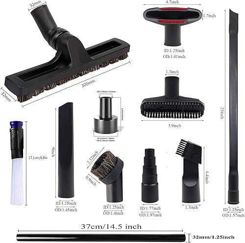 Miniatura 2 de 12 accesorios universales para aspiradora para aspiradoras de tienda, kit de herramientas de limpieza al vacío de 1 14 a 2 12 pulgadas, removedor de