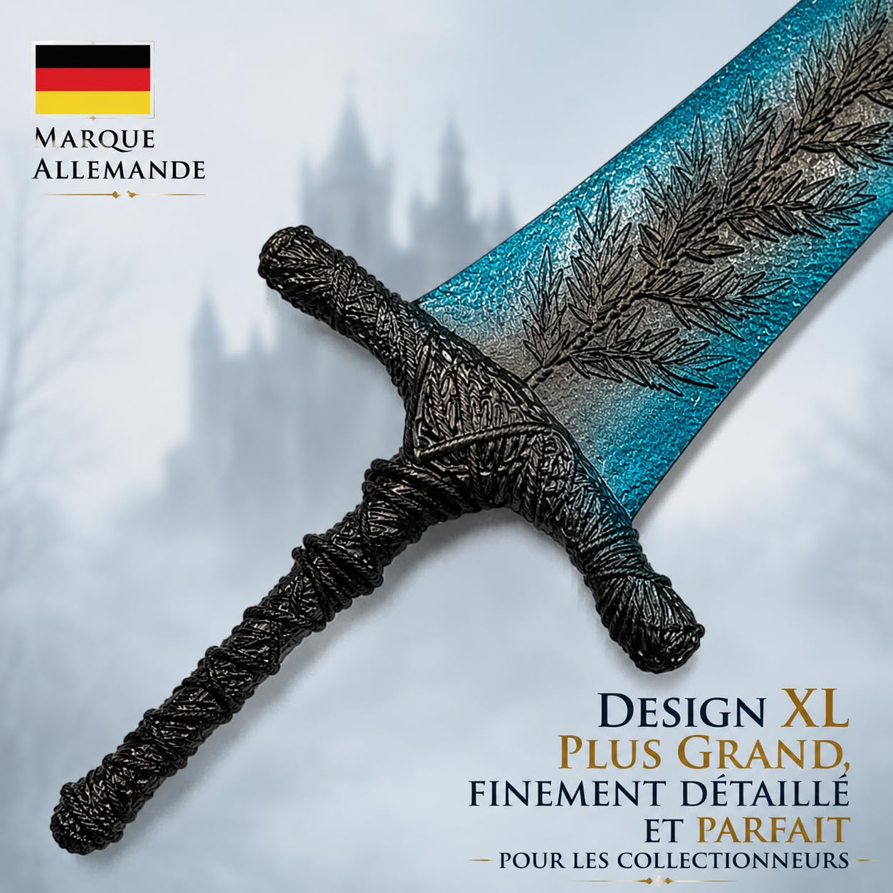 Elden Ring Dark Moon Greatsword XL Ouvre-lettre Support Cadeau Fan Collectionneur
