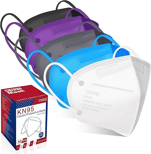 Miniatura 8 de ChiSip KN95 - Mascarilla facial de 20 unidades 5 capas de protección contra el polvo mascarillas de protección transpirable contra PM25 para hombres