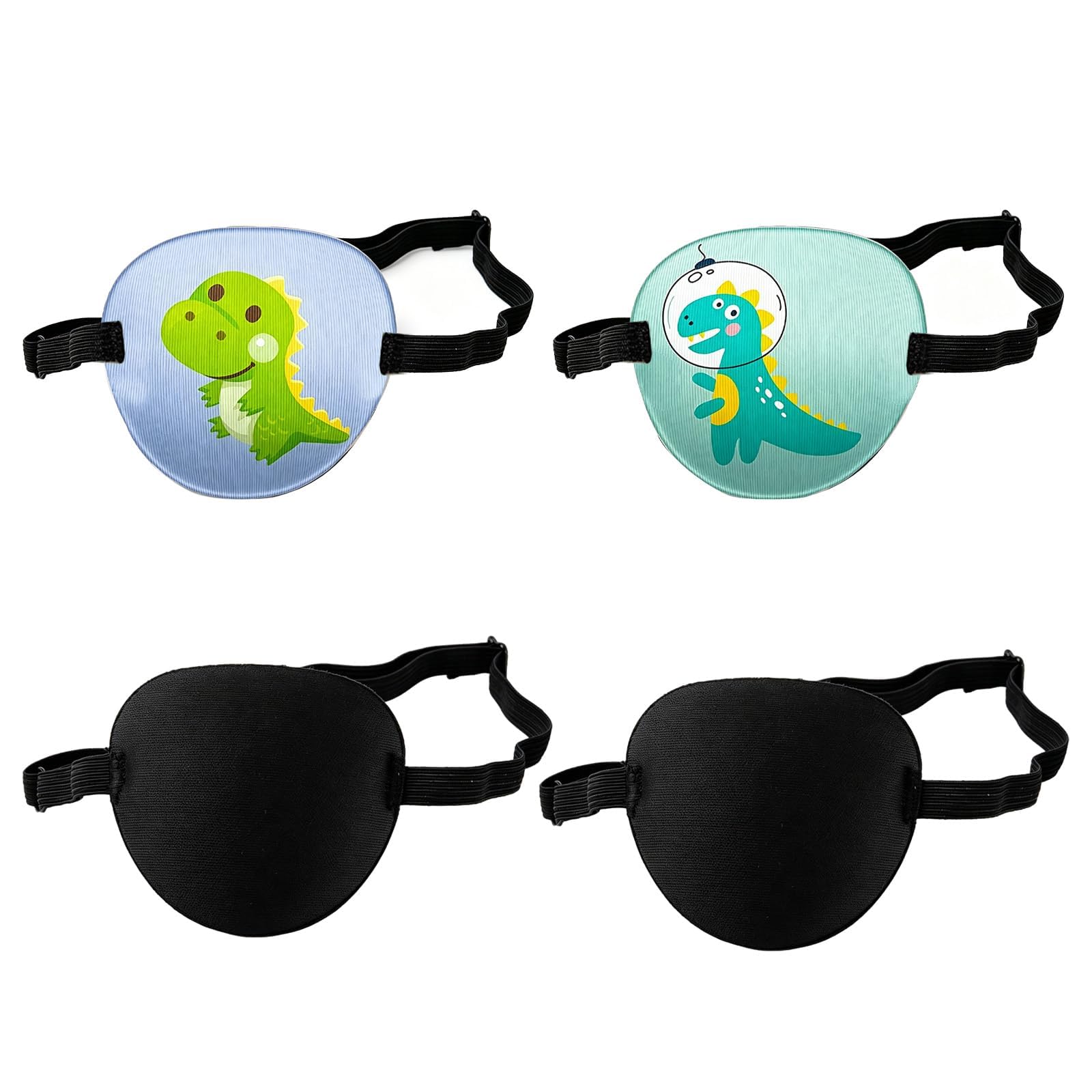 4pcs Adjustable Eye Patch for Kids and Woman Men Cartoon Character Color Matching, Eye Patches for Lazy Eyes Left Or Right Eyes Christmas Pirate Eyepatch Patch Theme Patchs-image-26