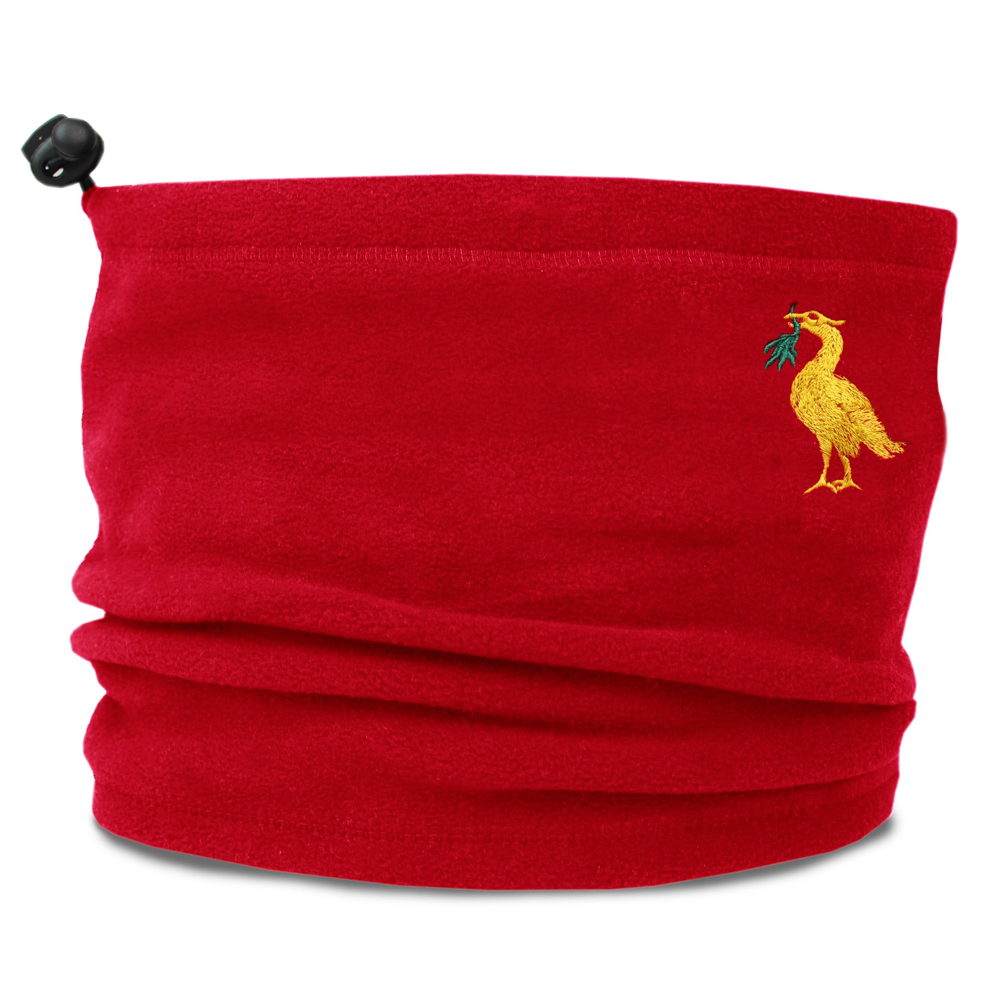 TeddyT's Liverpool Gold Liver Bird Embroidered Red Thermal Toggle Snood