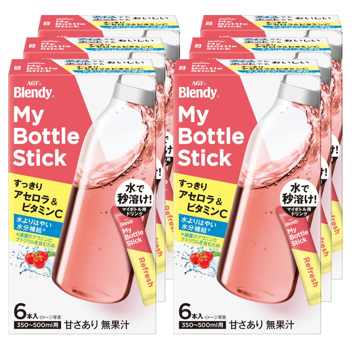 AGF ブレンディ マイボトルスティック すっきりアセロラ＆ビタミンC 6本×6箱 【 水分補給応援 】【 水筒用 】