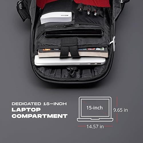 Miniatura 7 de KRONOX Mochila de motocicleta. Protección rígida se adapta a un casco y cuaderno de 15 pulgadas, Negro, Mochilas tradicionales