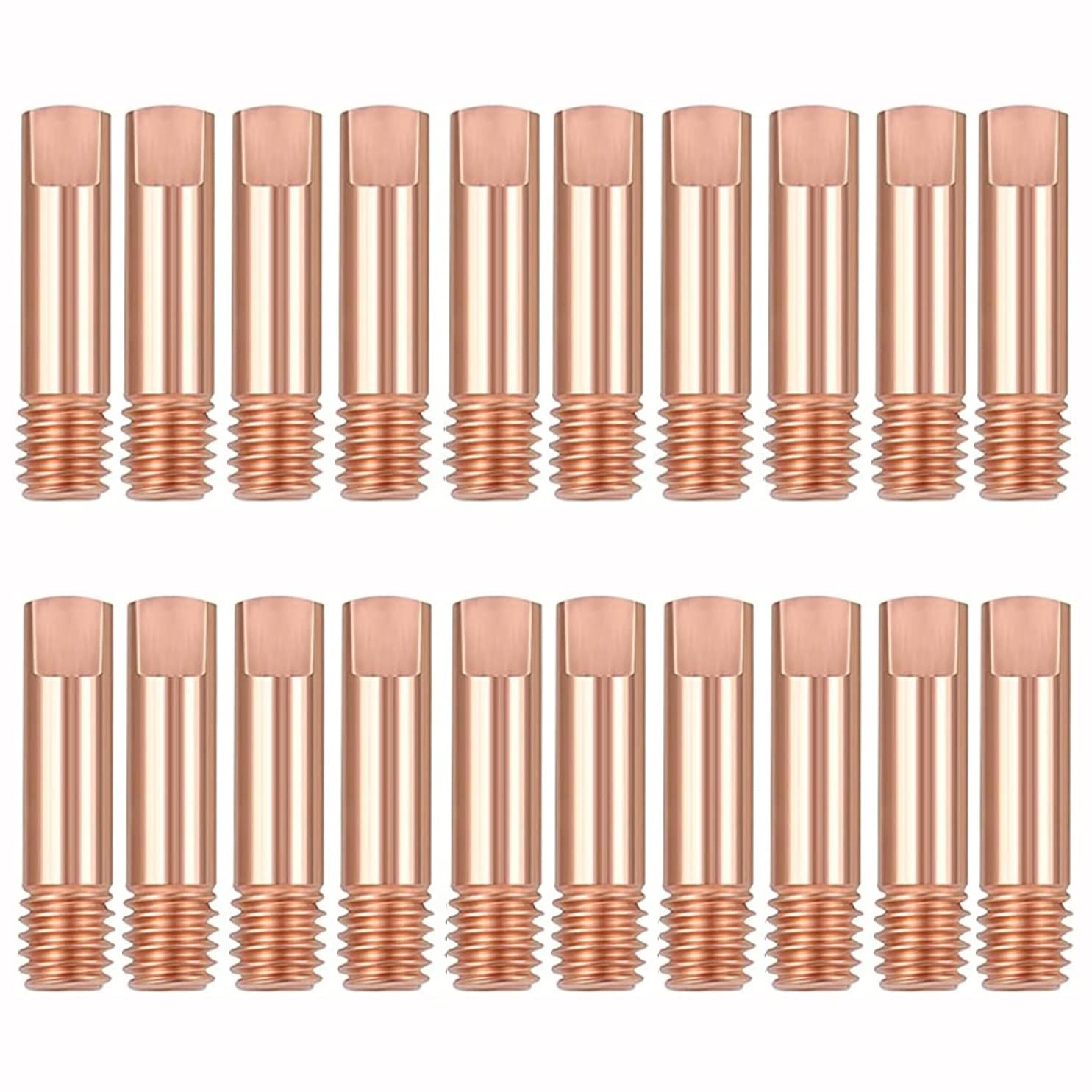 MB15 15AK Power Nozzles Welding Contact Tip 0.6 mm 0.8 mm 1.0 mm 1.2 mm M6 x 24 mm Copper Power Nozzle Contact Tips Welding Tips for 15AK MIG/MAG Welding Torch Accessories Wear Parts (1.2 mm) Pack of