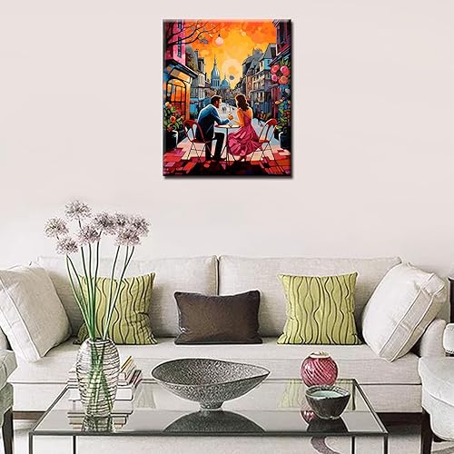 Miniatura 9 de Kits de pintura por números con pinceles y pigmento acrílico, pintura al óleo grafitica para adultos, proyectos de artes callejeras, manualidades,