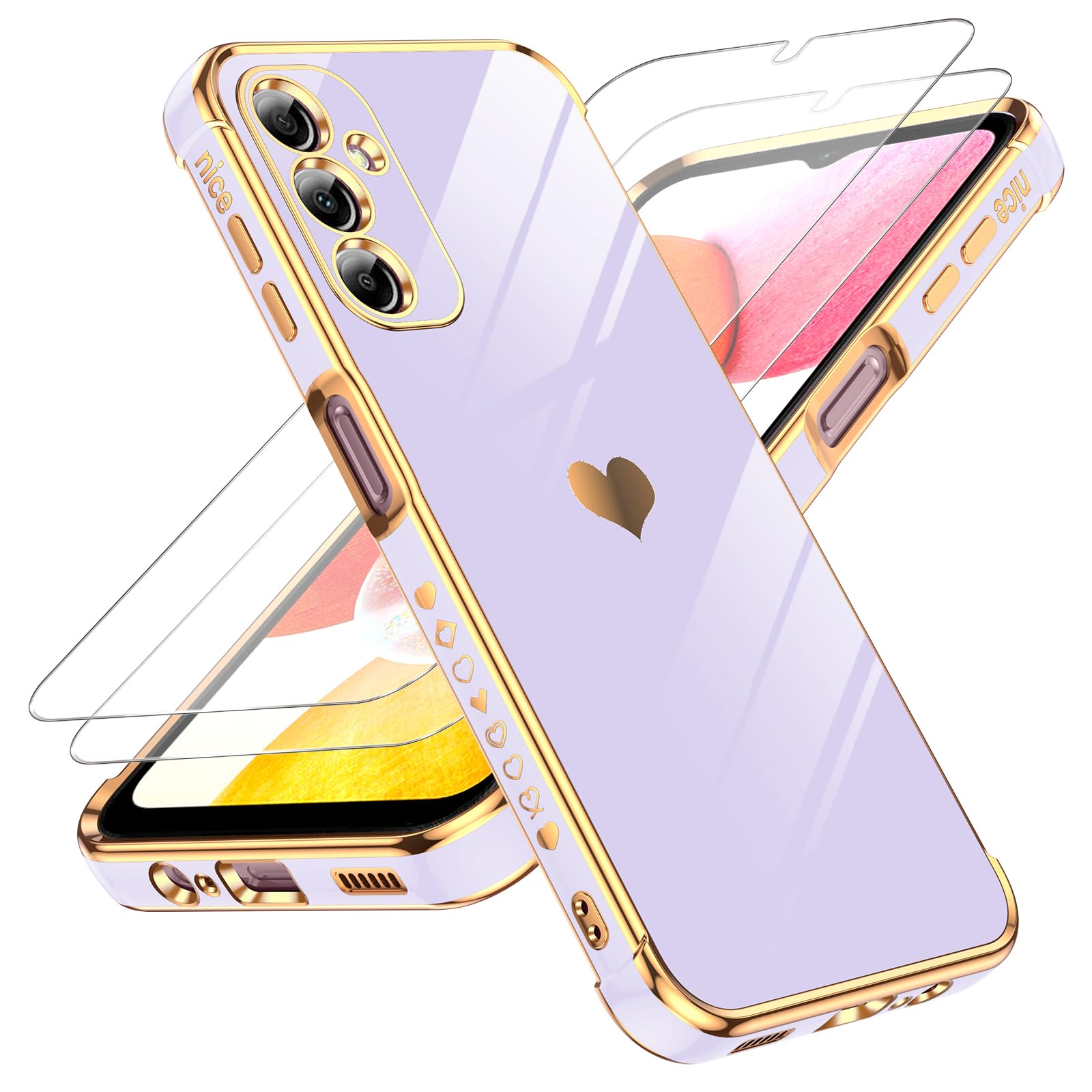 Coque Samsung A14 5G LeYi avec 2 verres trempés et protection caméra