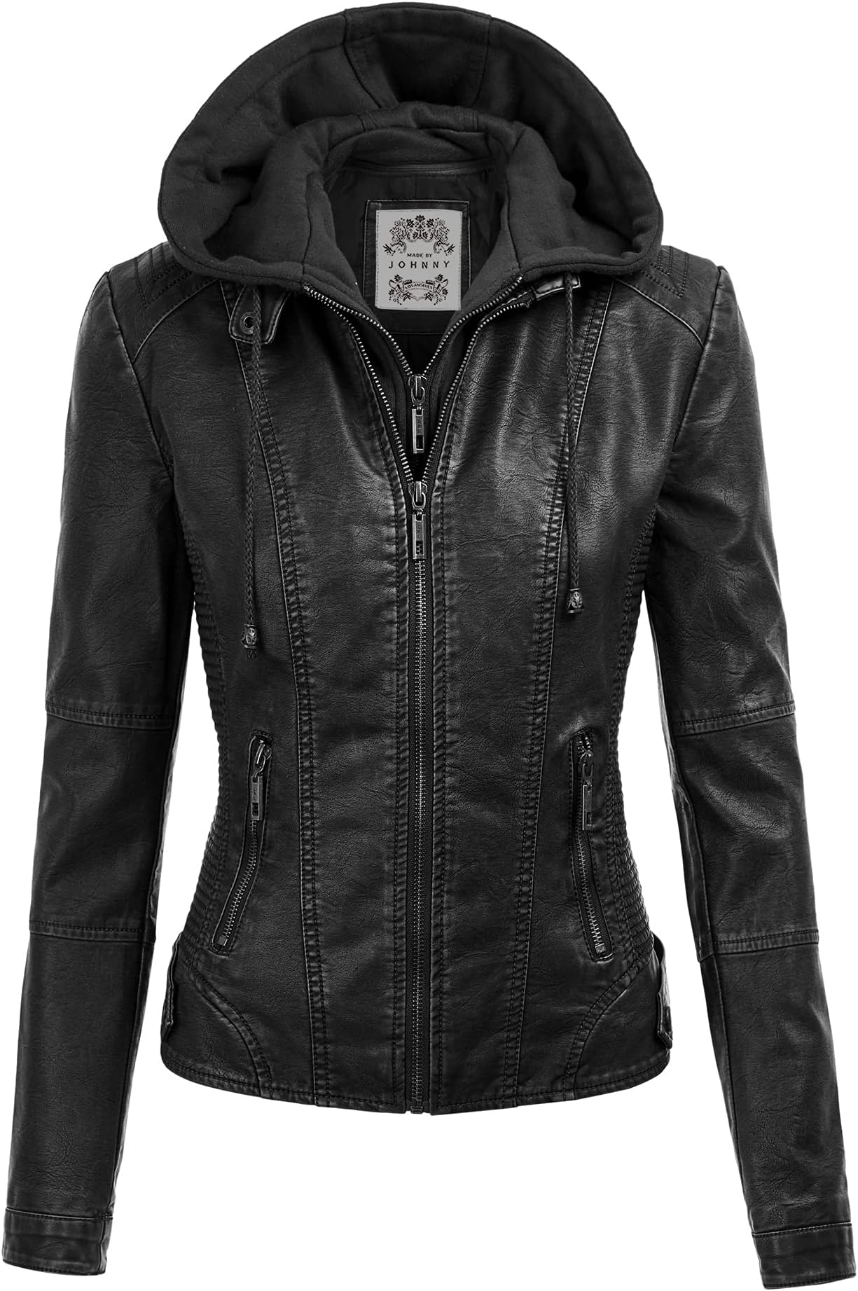 Women's Vegan Leather Biker Jacket
