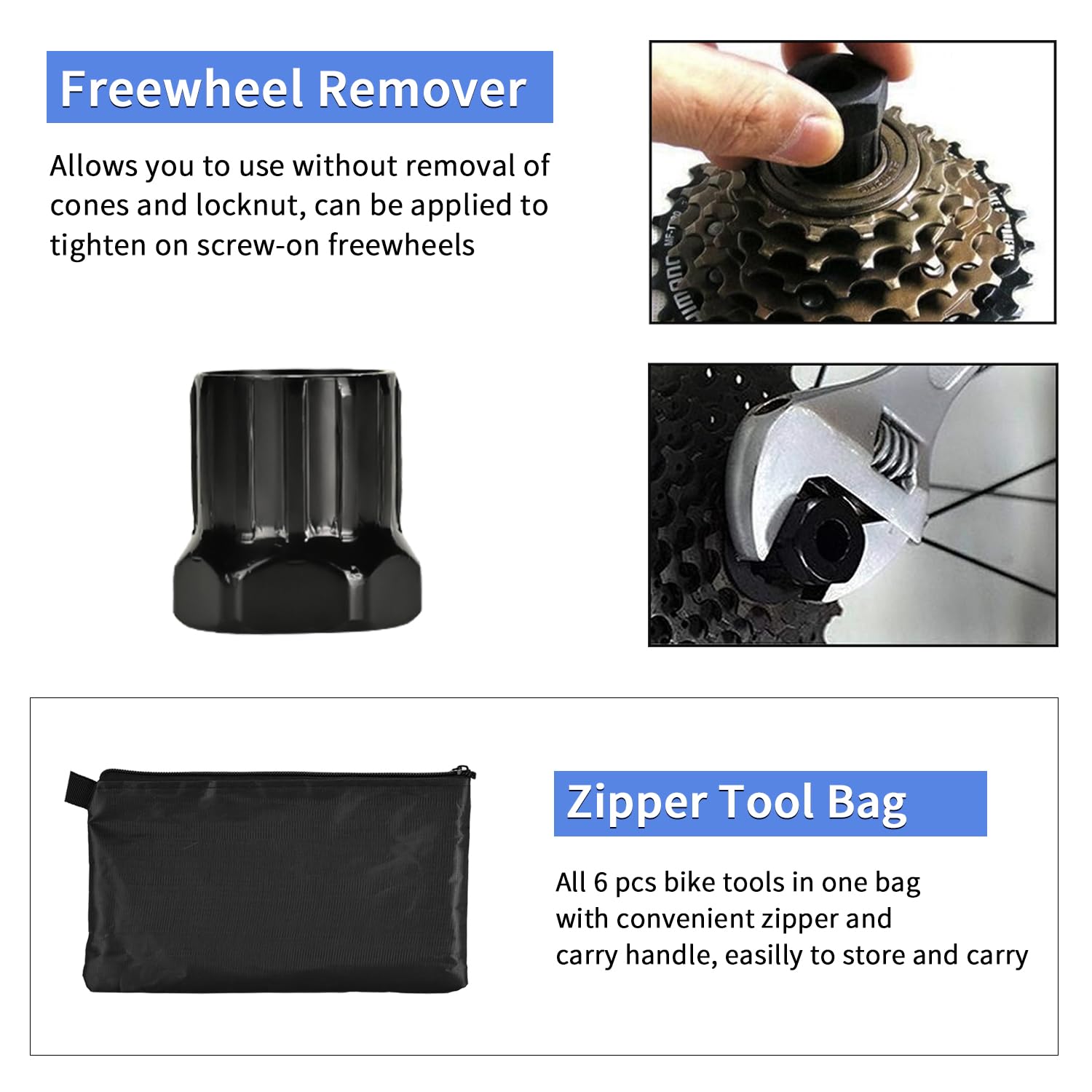 Kit Réparation Vélo – Extracteur De Manivelle + Clé à Rayons + Démonte Cassette + Brise-chaîne – Pour BB Cannelé 20 Dents Et Cassettes 8-10 Vitesses