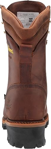 Miniatura 3 de Thorogood Logger Series - Botas de trabajo impermeables con punta de acero aisladas de 9 pulgadas para hombre, cuero de primera calidad con