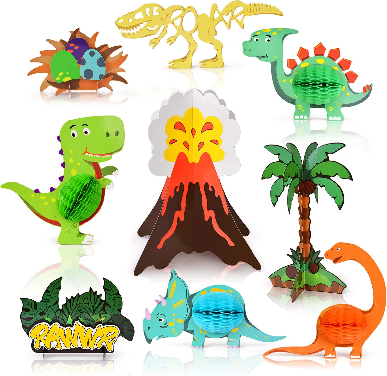 Dinosaur Party Supplies Decorations - Dinosaur Centerpieces Table Toppers Decorations - Dinosaur Birthday Party Decorations - 9PCS
