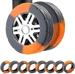 8Pcs Mettre à niveau les housses de roues de bagages, Accessoires de voyage essentiels, Rouge, Soft, Silent.