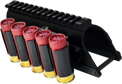 Trinity Picatinny - Conjunto de soporte óptico y soporte de carcasa compatible con bomba Maverick 88 calibre 12, color negro