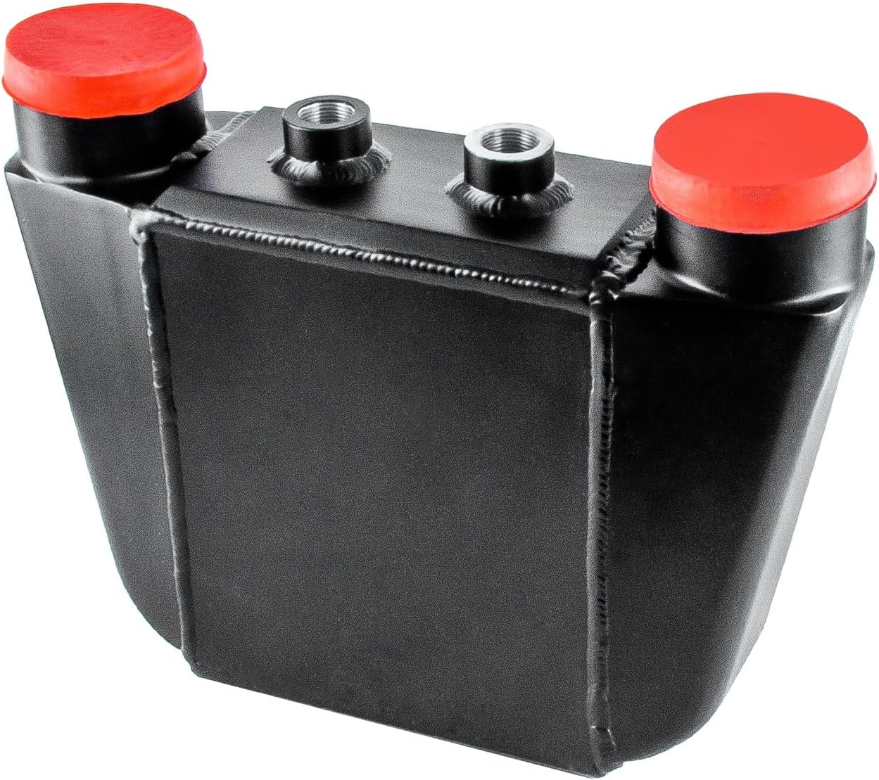 Universal Upgrade All Aluminum Water to Air Intercooler 255 x 220 x 115 mm Core A/W IC 3.5" In/Out, 16.5" x 13"x 4.5" Liquid (Black)