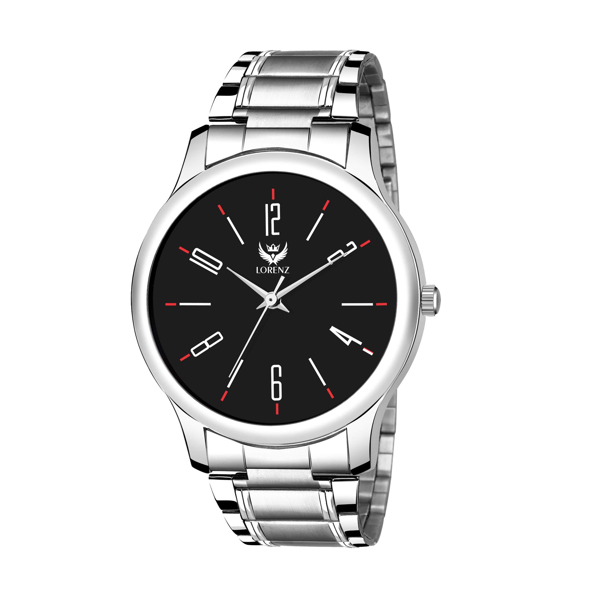 LORENZ MK-2030W Stainless Steel Black Dial Watch for Men (B07NWP5Q8P) Amazon Price History, Amazon Price Tracker