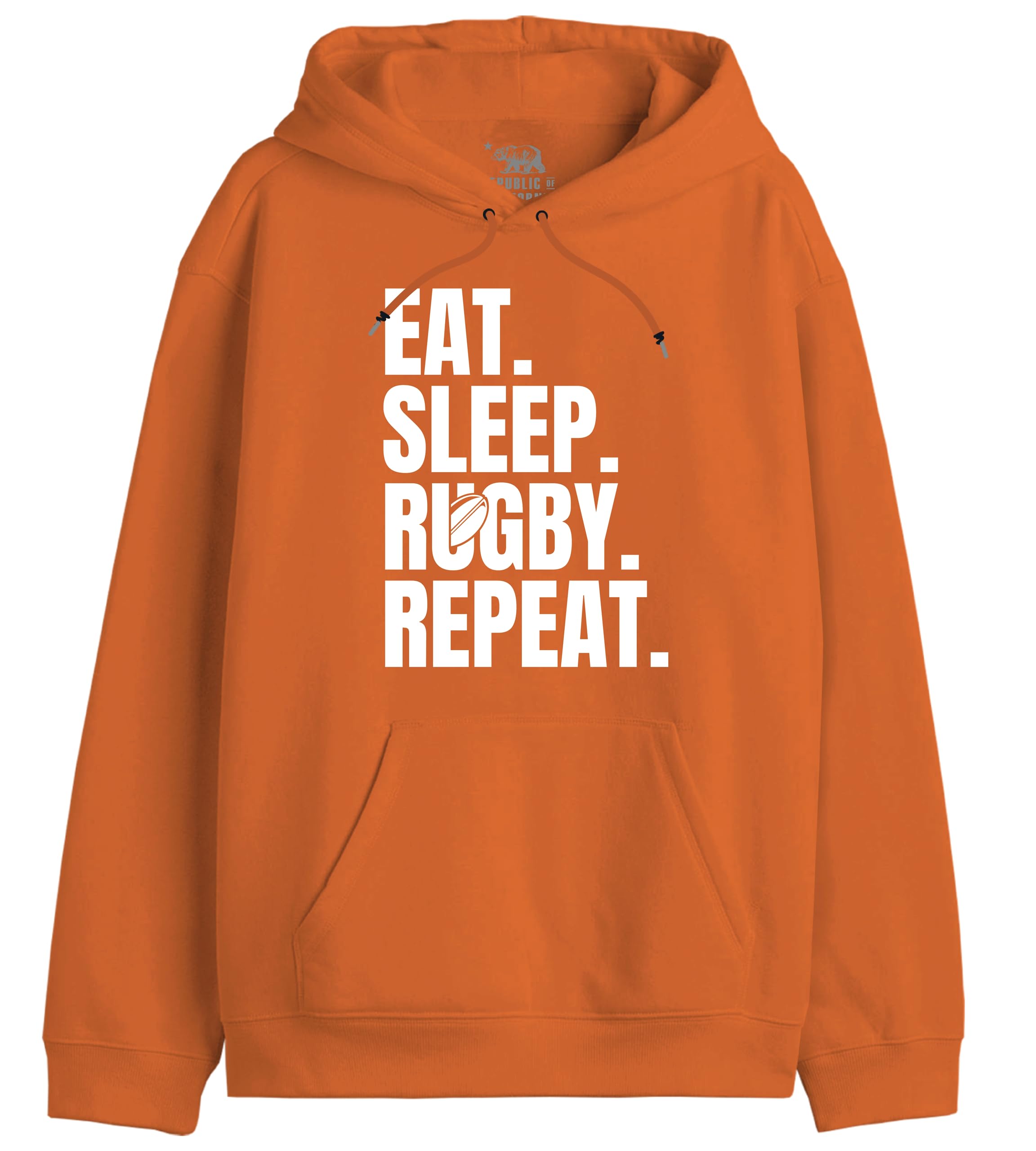 Republic Of California Men's Uxrepczsw029 Hooded Sweatshirt, Orange, XXL