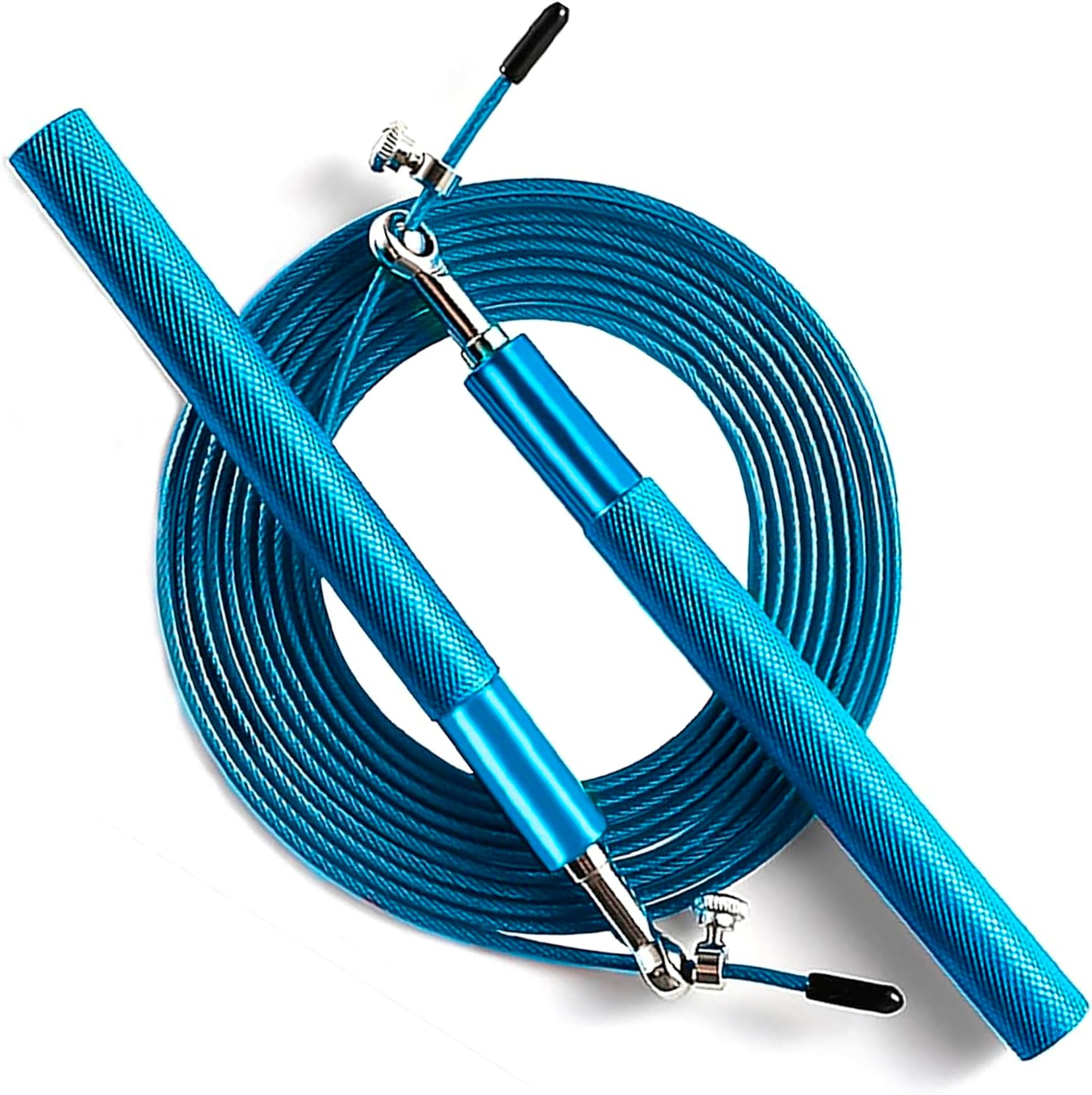 Extra Strong Steel Skipping Rope for Men & Women | Fitness Jump Ropes | Adjustable & Lightweight Jumping rope workout equipment for exercise at Home, Gym, Garden (BLUE)