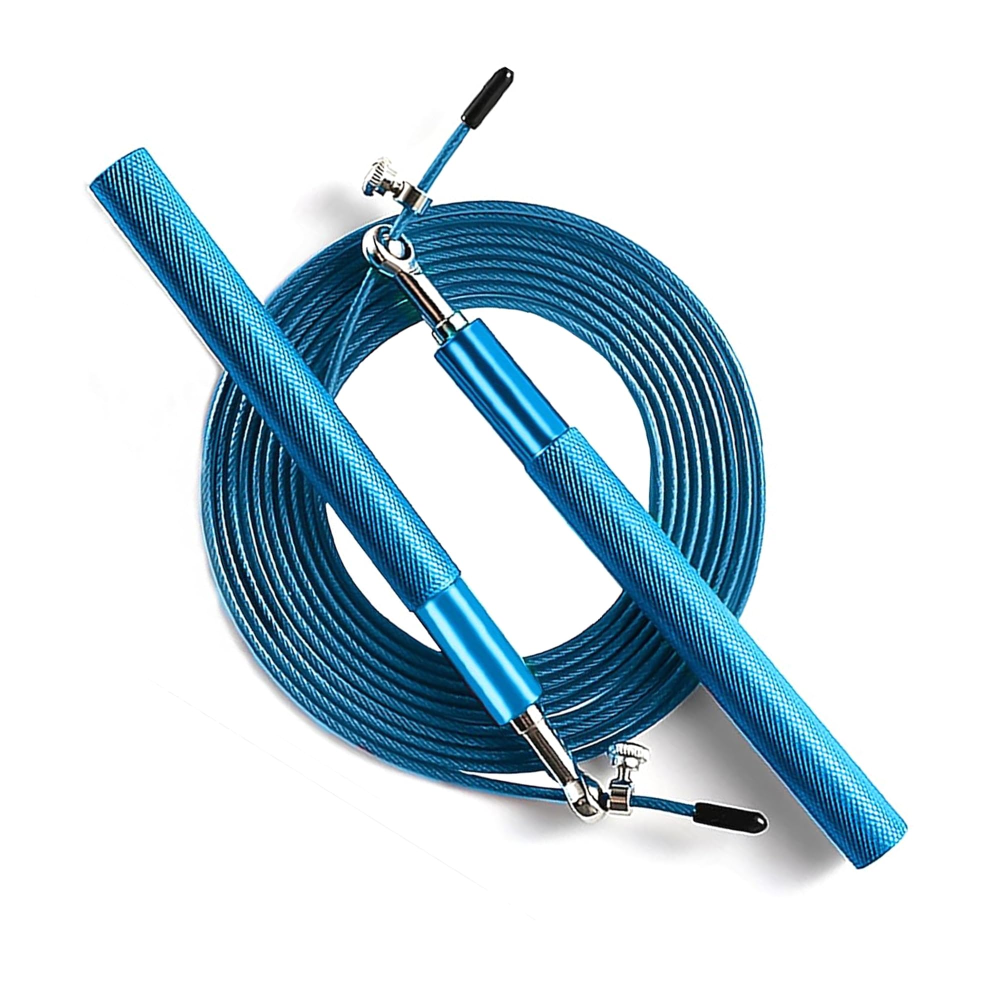 K-MARTExtra Strong Steel Skipping Rope for Men & Women | Fitness Jump Ropes | Adjustable & Lightweight Jumping rope workout equipment for exercise at Home, Gym, Garden (BLUE)