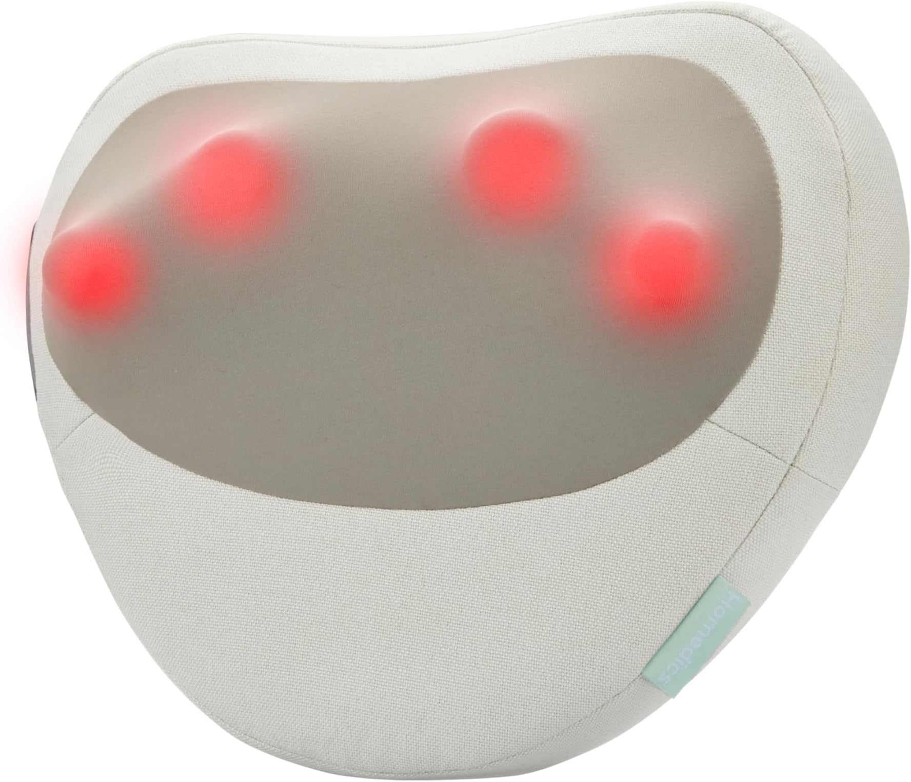 Homedics Total Recline Neck Massager, Shiatsu Massage Pillow, Soothes Neck Pain, Relieves Shoulder Pain, Deep Tissue Massager, Use on Bed, Floor, Couch, Cordless, Portable, Heat Therapy