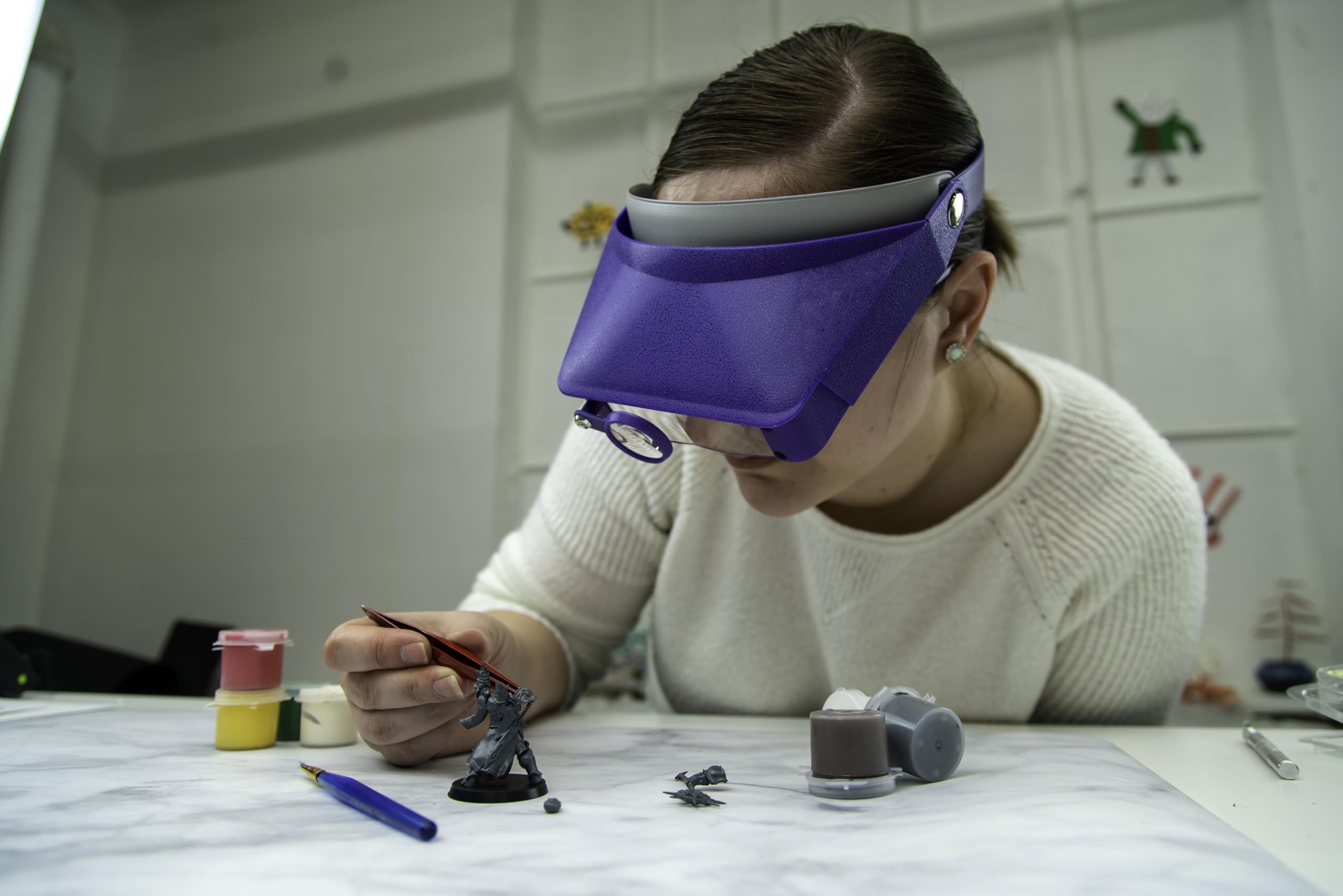 Excel Blades MagniVisor Okulary powiększające do słuchawek, do czytania, elektroniki i naprawy zegarków (1,8x, 2,3x, 3,7x, 4,8x)