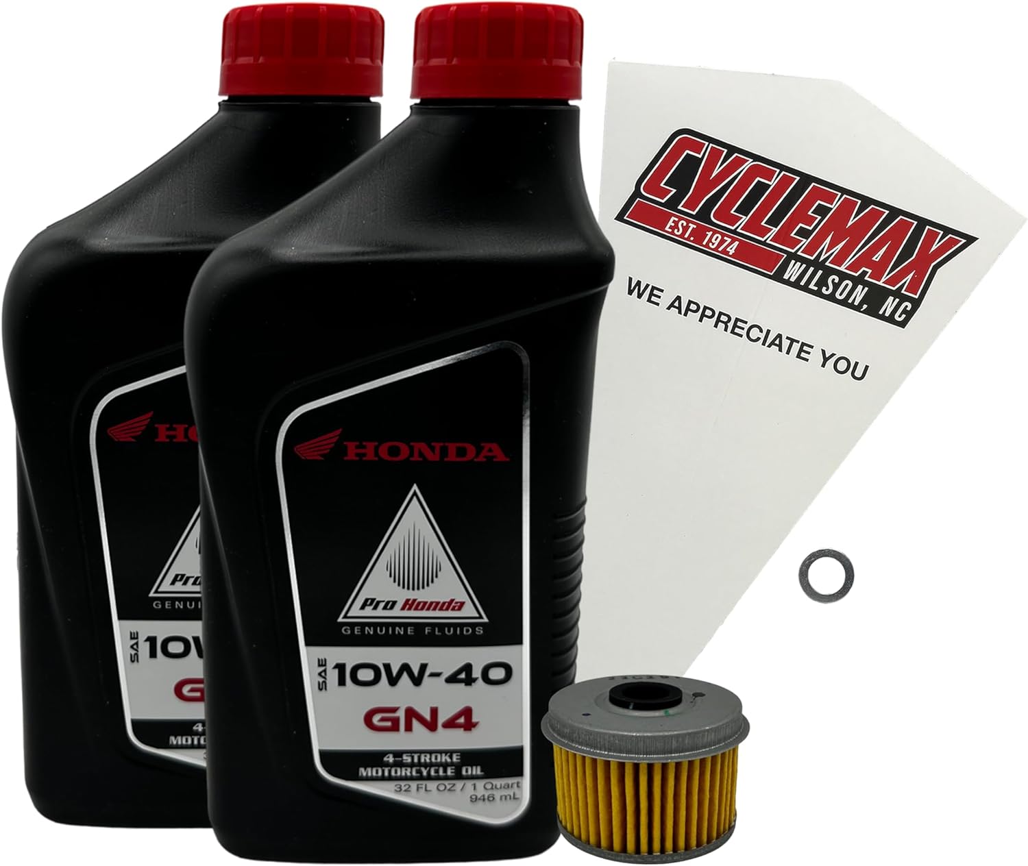 Cyclemax Standard GN4 10W-40 Oil Change Kit compatible with 2021-2024 Honda CRF300L