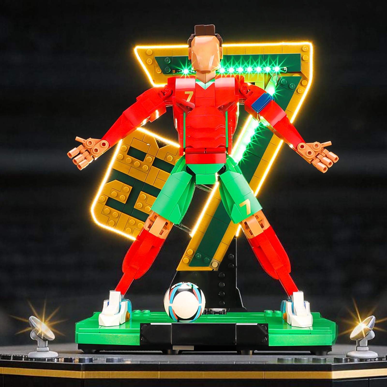 BRIKSMAX Illuminazione a LED per LEGO Editions Cristiano Ronaldo – Leggende del calcio (versione aggiornata) 43016, set di luci compatibili per mattoncini da costruzione, senza set Lego, luce per