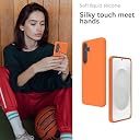 YATWIN Silicone Back Case for Samsung Galaxy S25 Plus, Soft-Touch Phone Back Cover for Samsung Galaxy S25 Plus - Orange gallery image