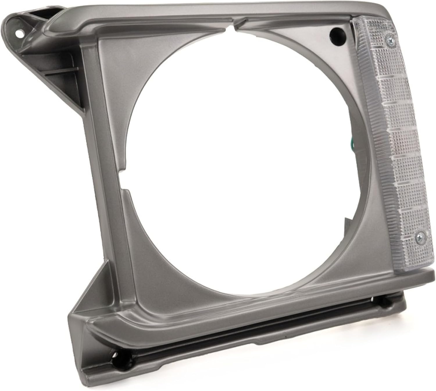 DAT AUTO PARTS Front Left Driver Side HeadLight Door Grille Insert Bezel Trim, For 1979-1981 Toyota Pickup 2WD Standard, Includes Side Lamp, Textured Plastic Silver Finish, TO2512133 8162089105