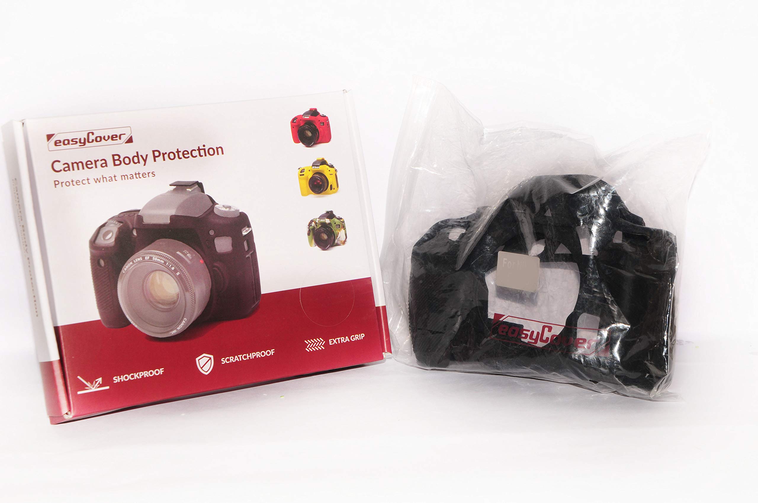 Custodia In Silicone Per Canon EOS 80D - Protezione Antiurto E Antigraffio, Colore Nero