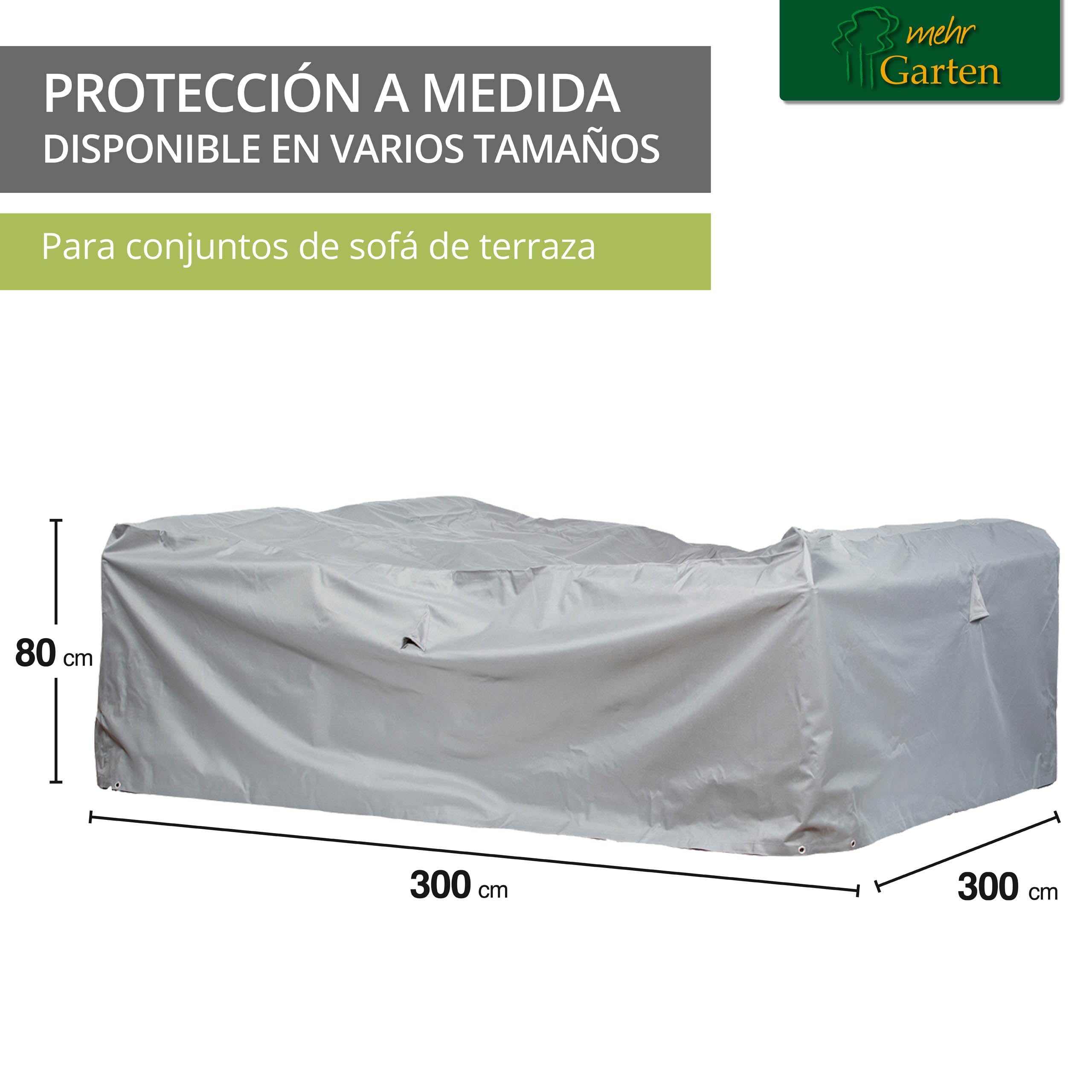 Funda salón de jardín rectangular 300x300x80 cm