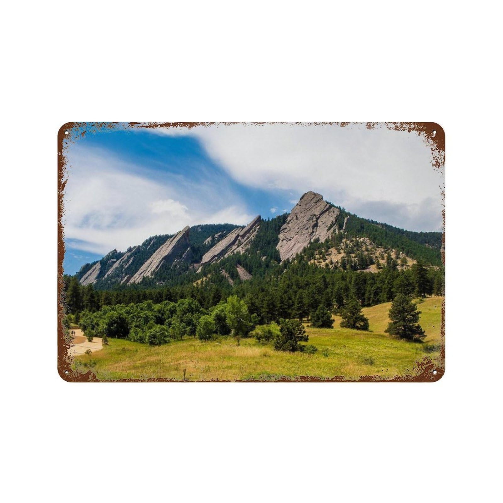 xiaoxiaoshen Real Photo Boulder Decor Colorado Wall Decor Art Metal Tin Poster Modern Home Decor Art Home Bar Shop Decorations Vintage Sign 20x30cm