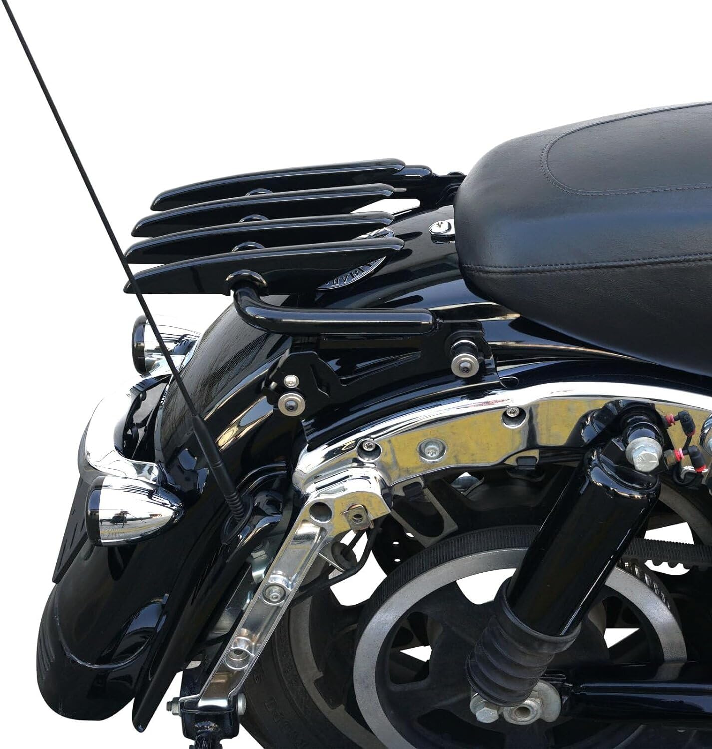 Abnehmbarer Gepäckträger für Harley Touring 2009-2026 CVO Road Glide Street Glide Road King Electra Glide Ultra Limited, Schwarz
