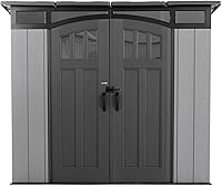 Vista 2 de LIFETIME Cobertizo de almacenamiento moderno para exteriores de 8 x 5 pies